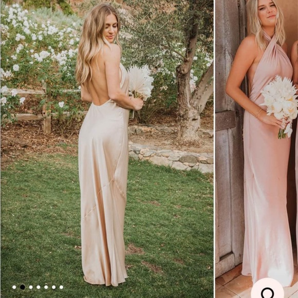 Halter maxi bridesmaid dress - Picture 2 of 4